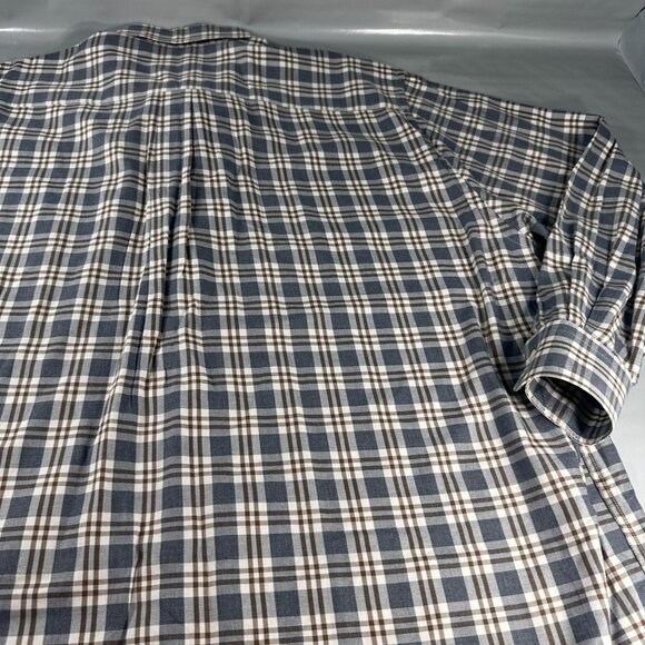 Peter Millar Shirt Mens Button Up Cotton Windowpane Plaid Long Sleeve Sport Top - Picture 15 of 16
